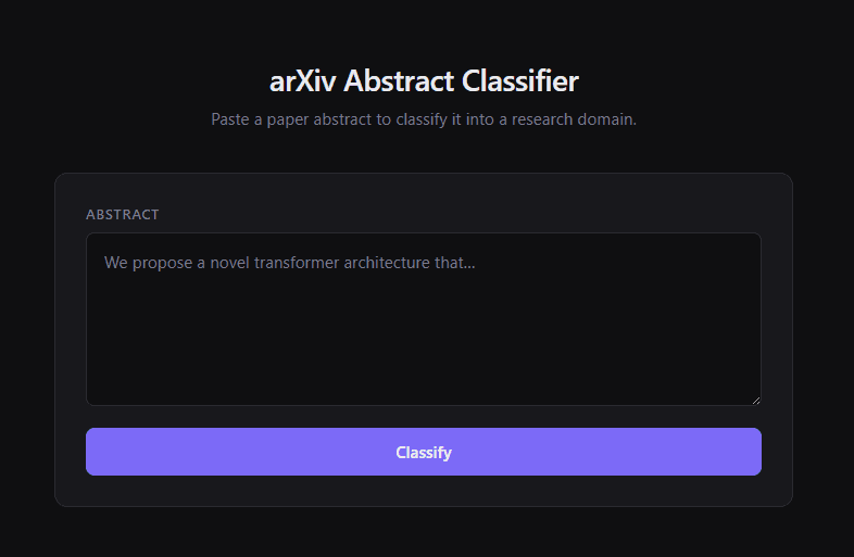 Fine-Tuning SciBERT to Classify arXiv Research Papers